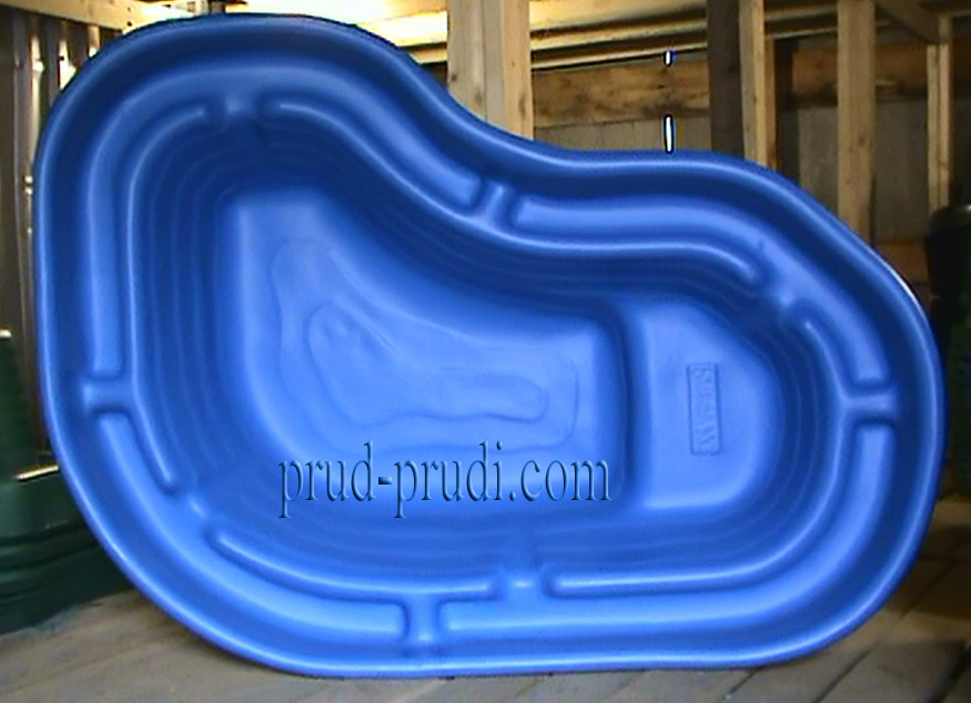 Пластиковый Пруд 300 литров синий для дачи 